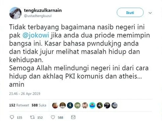 Tengku Zulkarnain Sebut Pendukung Jokowi Bahasanya Kasar, Yunarto Wijaya: Tahu Tempat Beli Cermin?