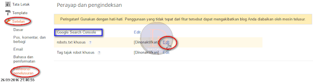 Cara Menambahkan Kustom Robots.txt di blogger