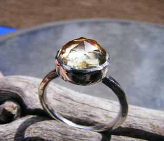 rose cut citrine ring