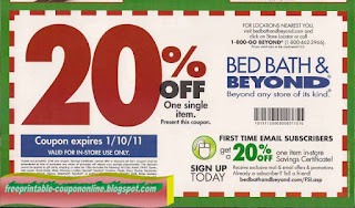 Free Printable Bed Bath and Beyond Coupons