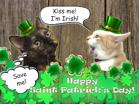 Happy St. Patrick's Day from The Cuddlywumps Cat Chronicles!