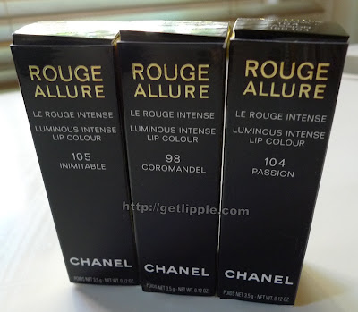 Chanel Rouge Allure: Inimitable, Coromandel and Passion