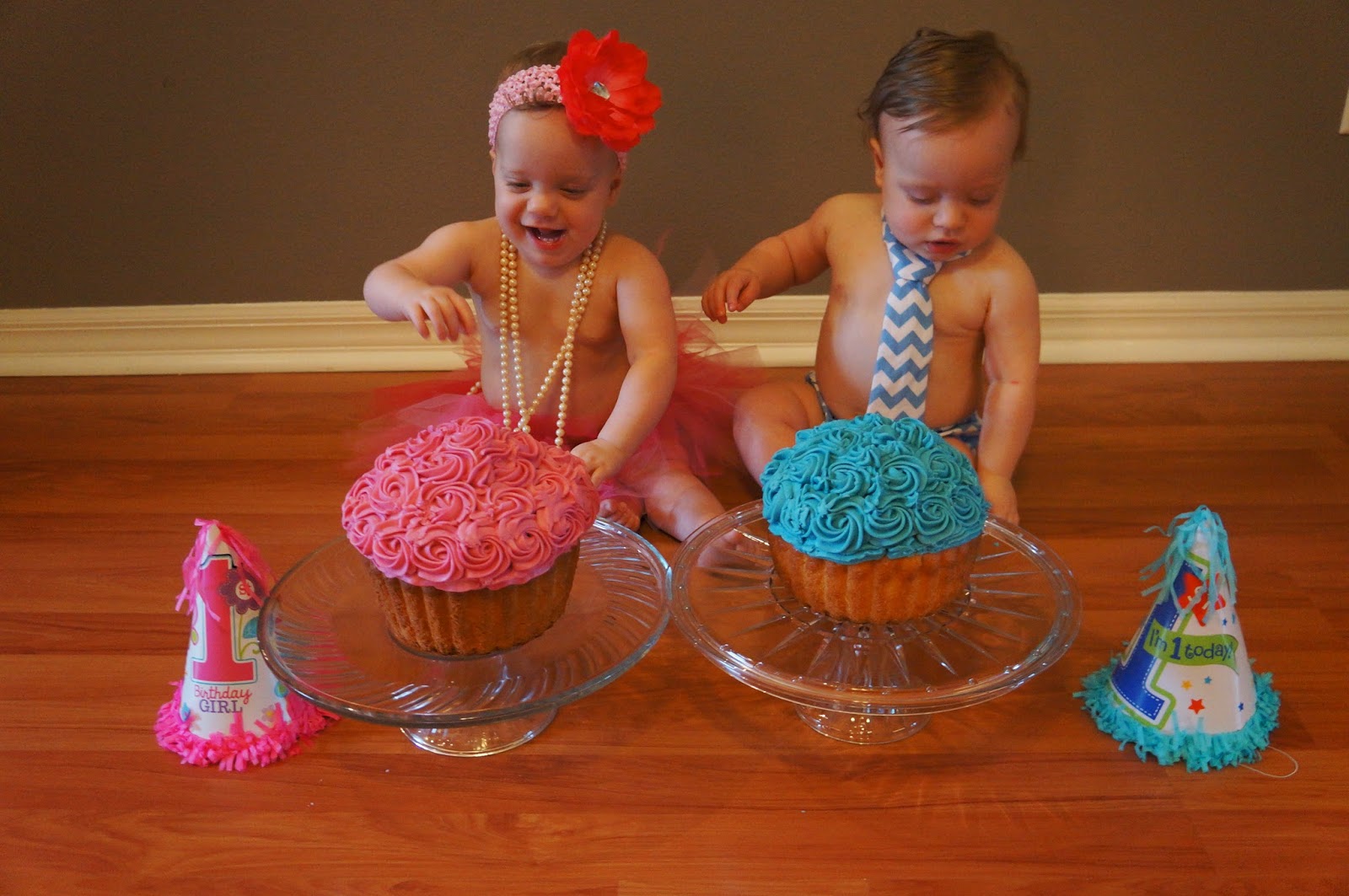 My Twinspirational Journey The Twins 1st Birthday Cake Smash Photo