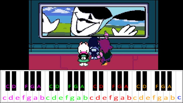 Pandora Palace (Deltarune) Piano / Keyboard Easy Letter Notes for Beginners