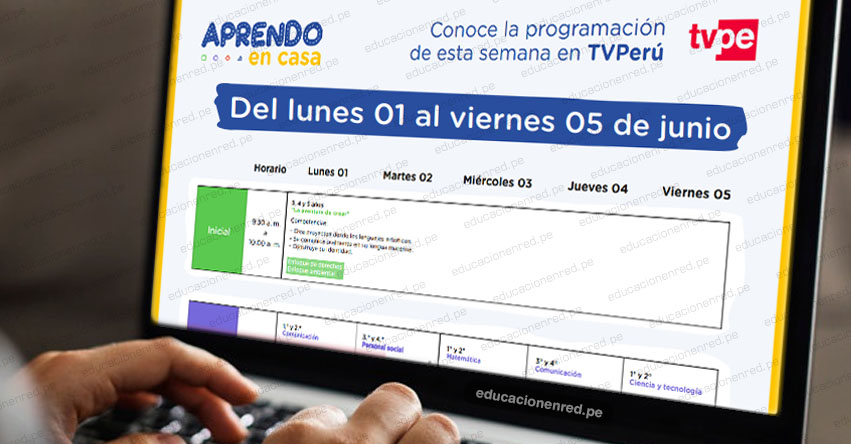 APRENDO EN CASA: Programación del Lunes 1 al Viernes 5 de Junio - TV Perú y Radio - www.aprendoencasa.pe