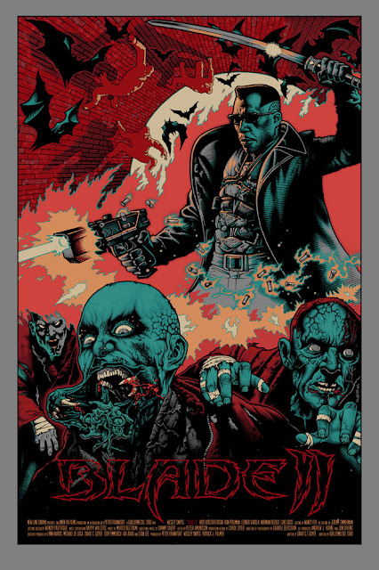 Mondo Tees - Blade II Screen Print Variant Red Edition by Mike Sutfin