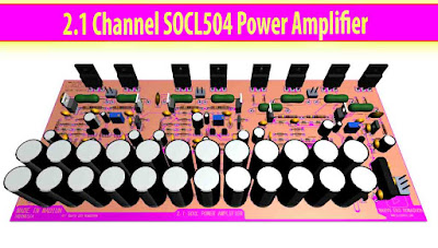 Power Amplifier SOCL 504 for stereo + subwoofer speakers