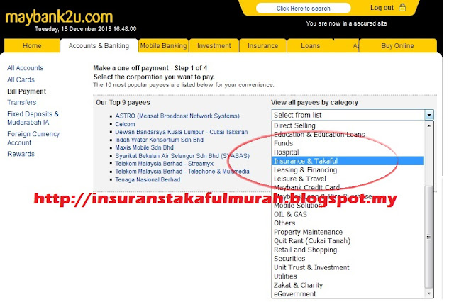 pembayaran AIA Public Takaful guna M2u