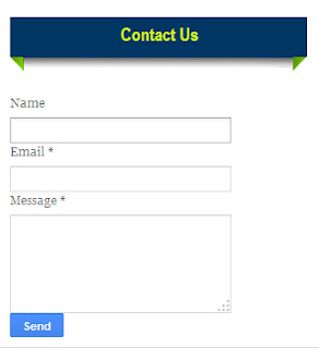 contact form in blogger