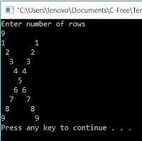 Program to Display Number X Pattern