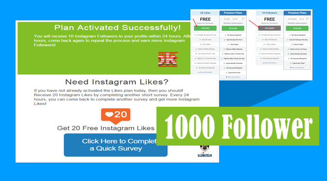 Instagram followers free 20