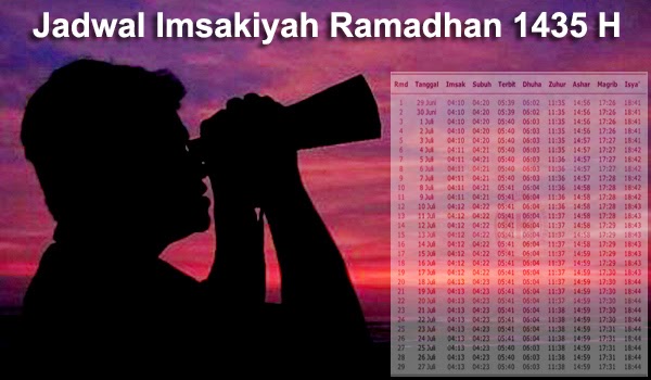 Jadwal Imsakiyah Ramadhan 1435 H Untuk Seluruh Indonesia