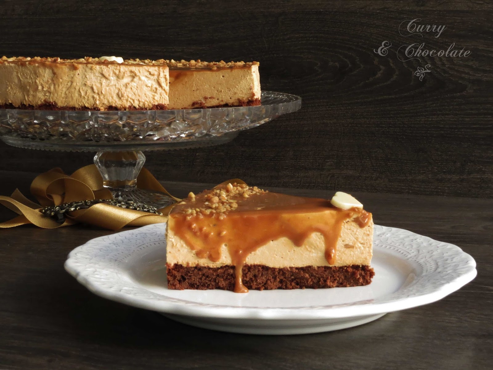 Tarta mousse de dulce de leche con base de bizcocho – Dulce de leche mousse cake with brownie crust