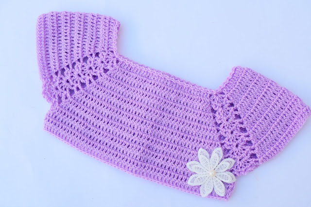 1 - Crochet Imagen Lindo canesú morado a crochet y ganchillo por Majovel Crochet