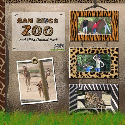 Zoo Scrapbook Page Ideas