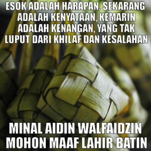 Minal Aidin Wal Faidzin, Kata Ucapan Lebaran Hari Raya 