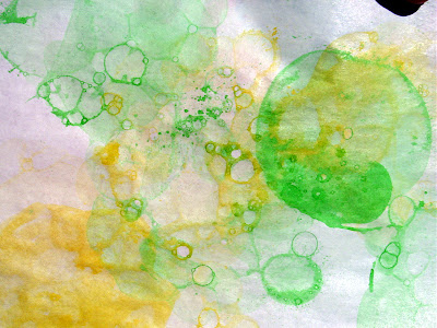 bubble tie-dyed paper