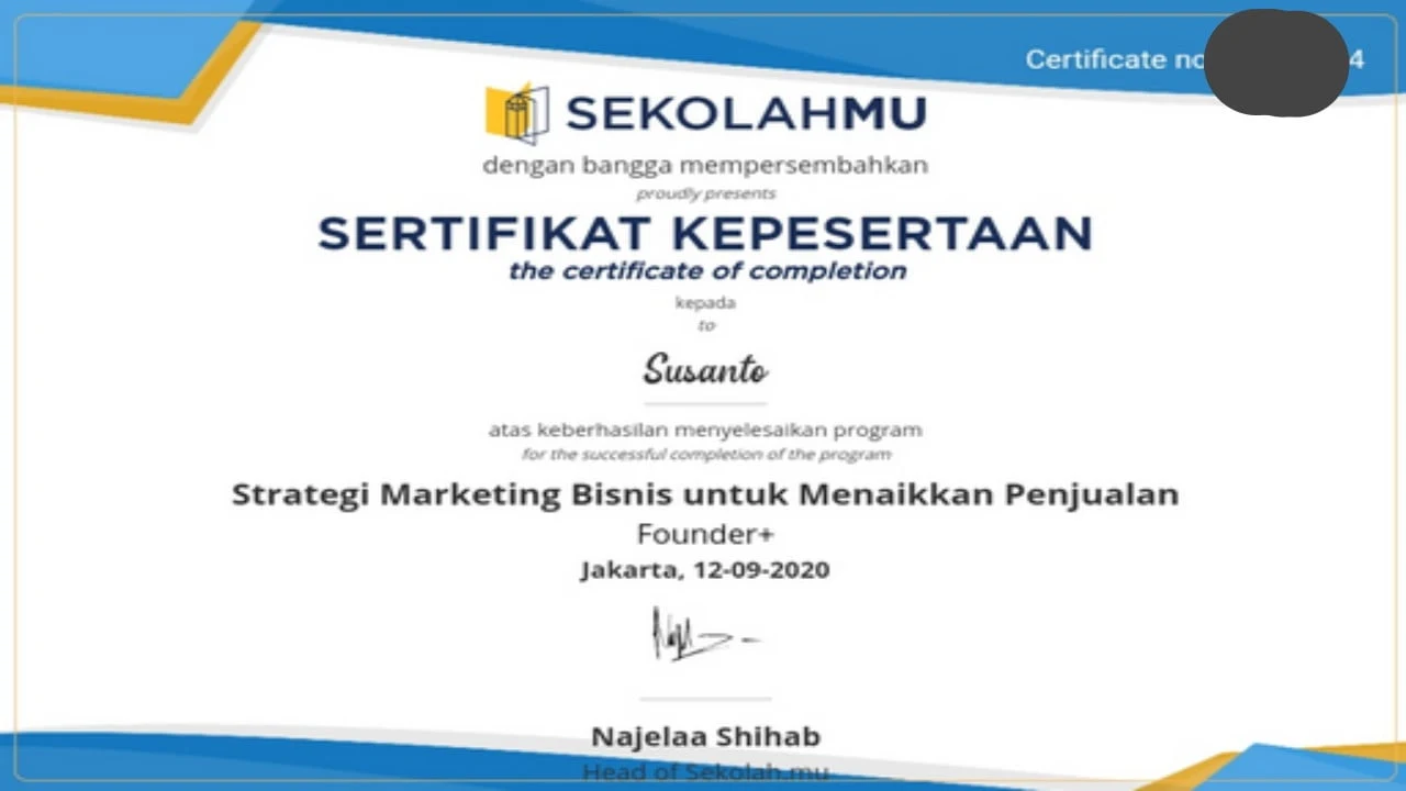 sertifikat prakerja online