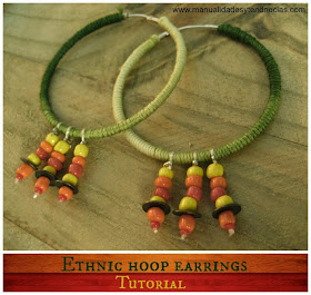 DIY Pendientes étnicos / Ethnic hoop earrings / Boucles d'oreille etniques