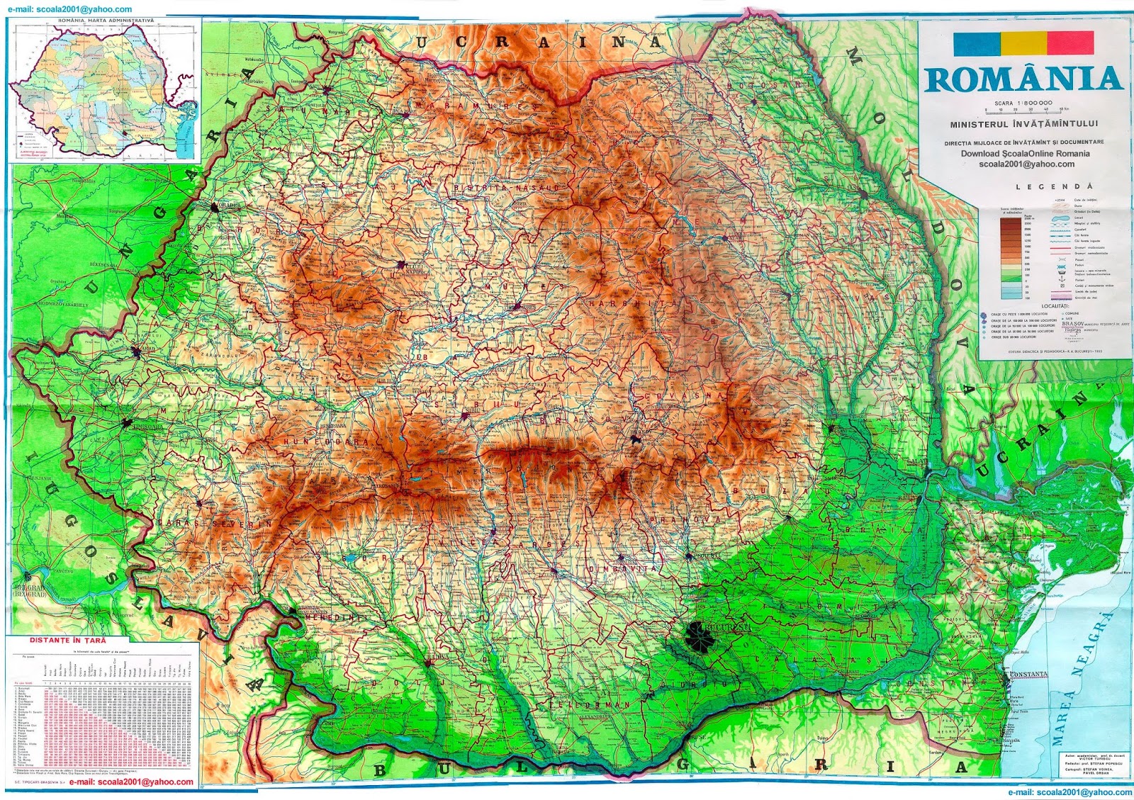 GEOGRAFILIA: Hărți relief România