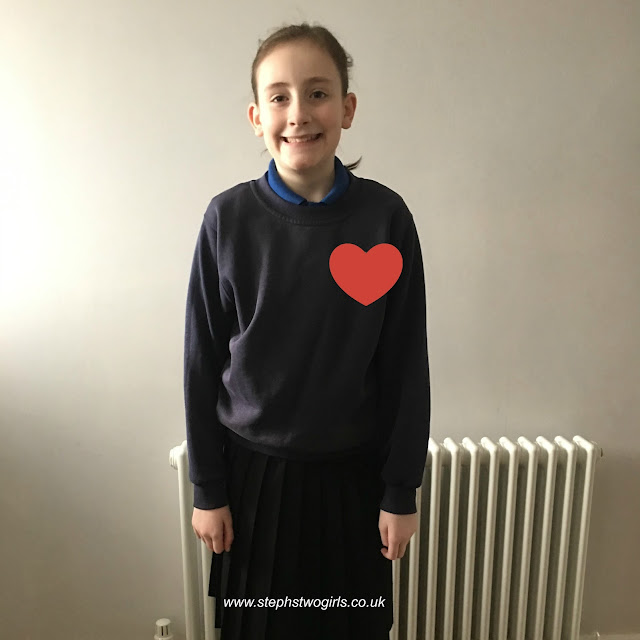 Sasha in her school uniform