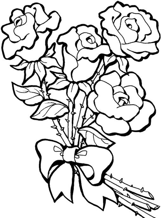 Sketsa Mewarnai Bunga Mawar Untuk Anak