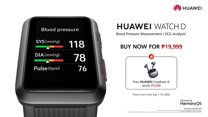 HUAWEI Watch D with Blood Pressure Feature now available in PH