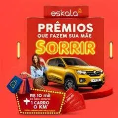 Cadastrar Promoção Eskala Dia das Mães 2019 Carro 0KM e 10 Mil Vales-Compras