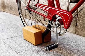 bike stand made of wood