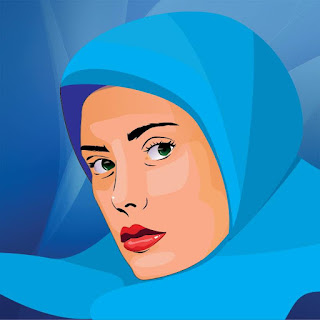 Vectore Potrait Hijab 1 - Coreldraw x7 - Segarkaninspirasimu.blogspot.com