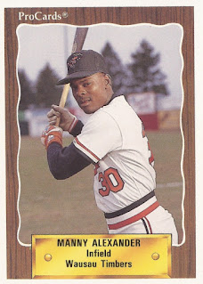 Manny Alexander 1990 Wausau Timbers card