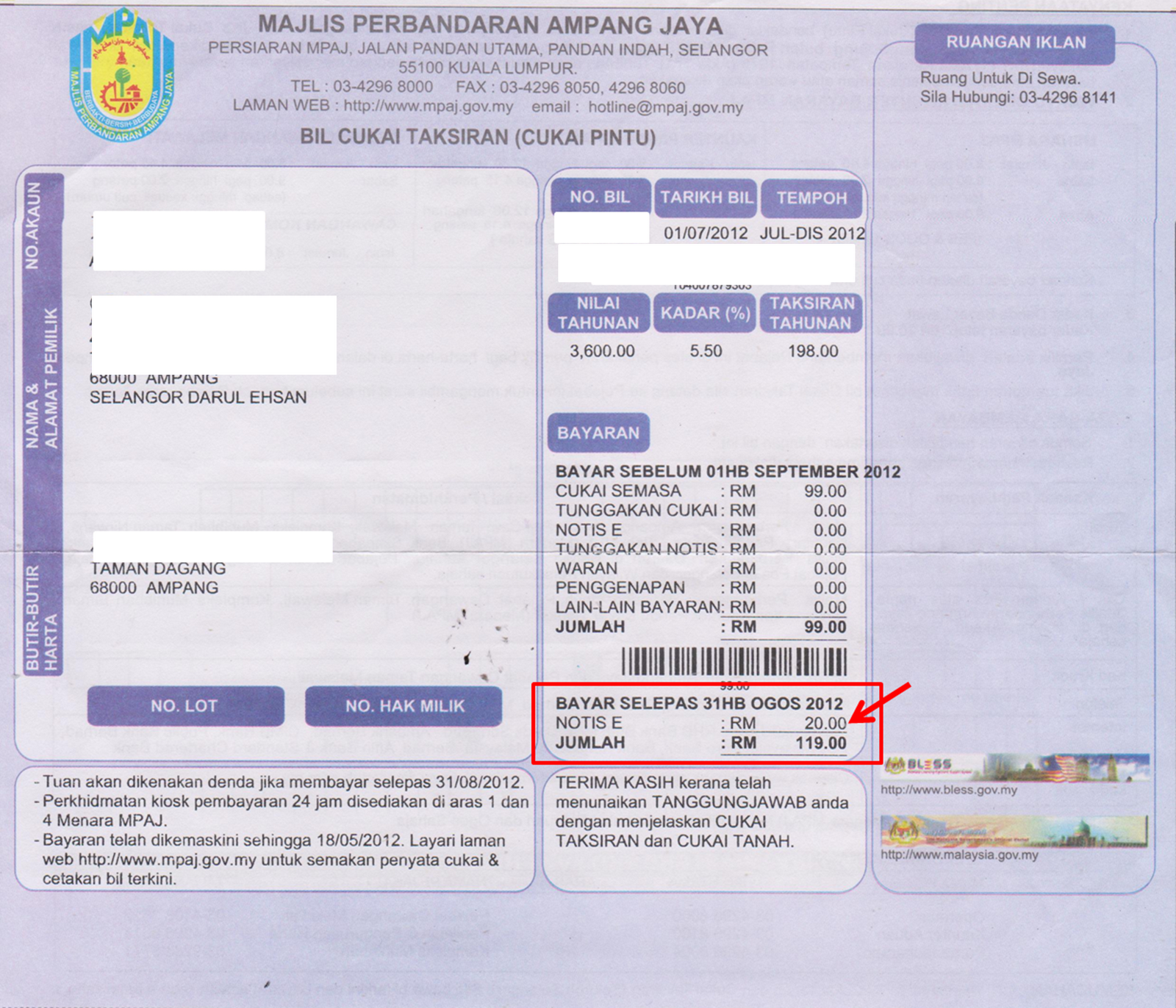 Cara Bayar Cukai Tanah Selangor Online Umpama D