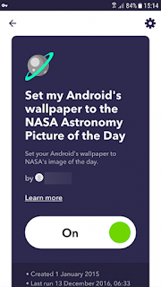 Android ifttt Gambar Astronomi Harian