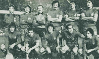 SELECCIÓN DE ESPAÑA. Temporada 1978-79. Carrete, Marcelino, Miguel Ángel, Del Bosque, Alexanco, Migueli; Heredia, Villar, Santillana, Asensi y Rojo I. SELECCIÓN DE ESPAÑA 1 SELECCIÓN DE RUMANÍA 0. 15/11/1978. VI Copa de Europa de Selecciones Nacionales Italia 1980, fase de clasificación, Grupo III. Valencia, España, estadio Luis Casanova. GOLES: 1-0: 9’, Asensi.