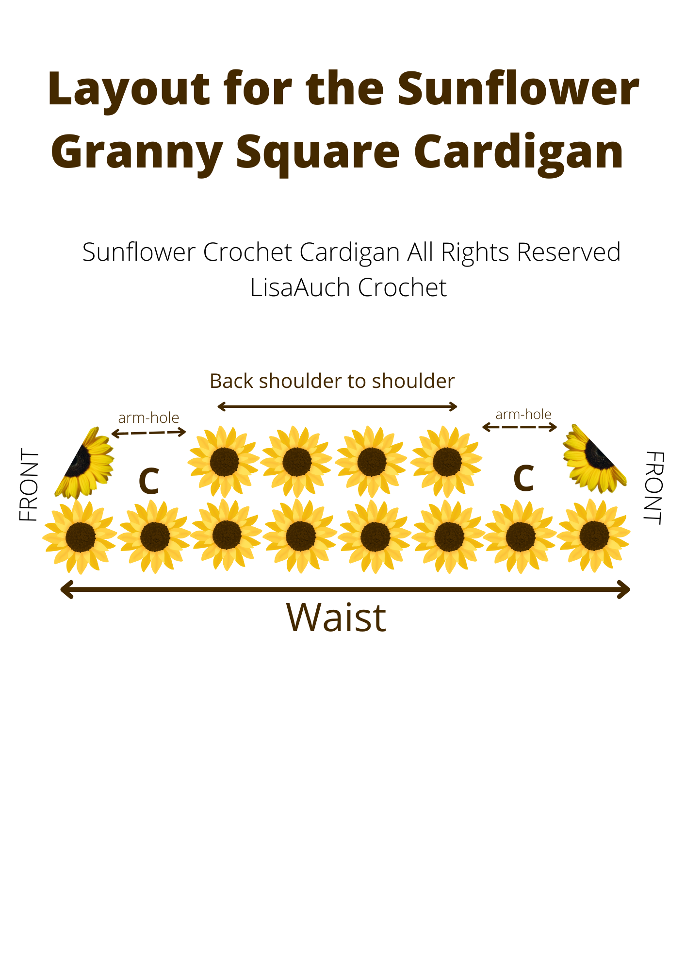 How to crochet a Sunflower Granny Square Cardigan FREE Crochet  Pattern - LisaAuch Crochet