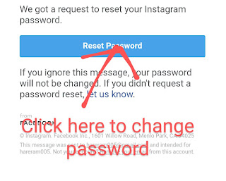 Reset Instagram password