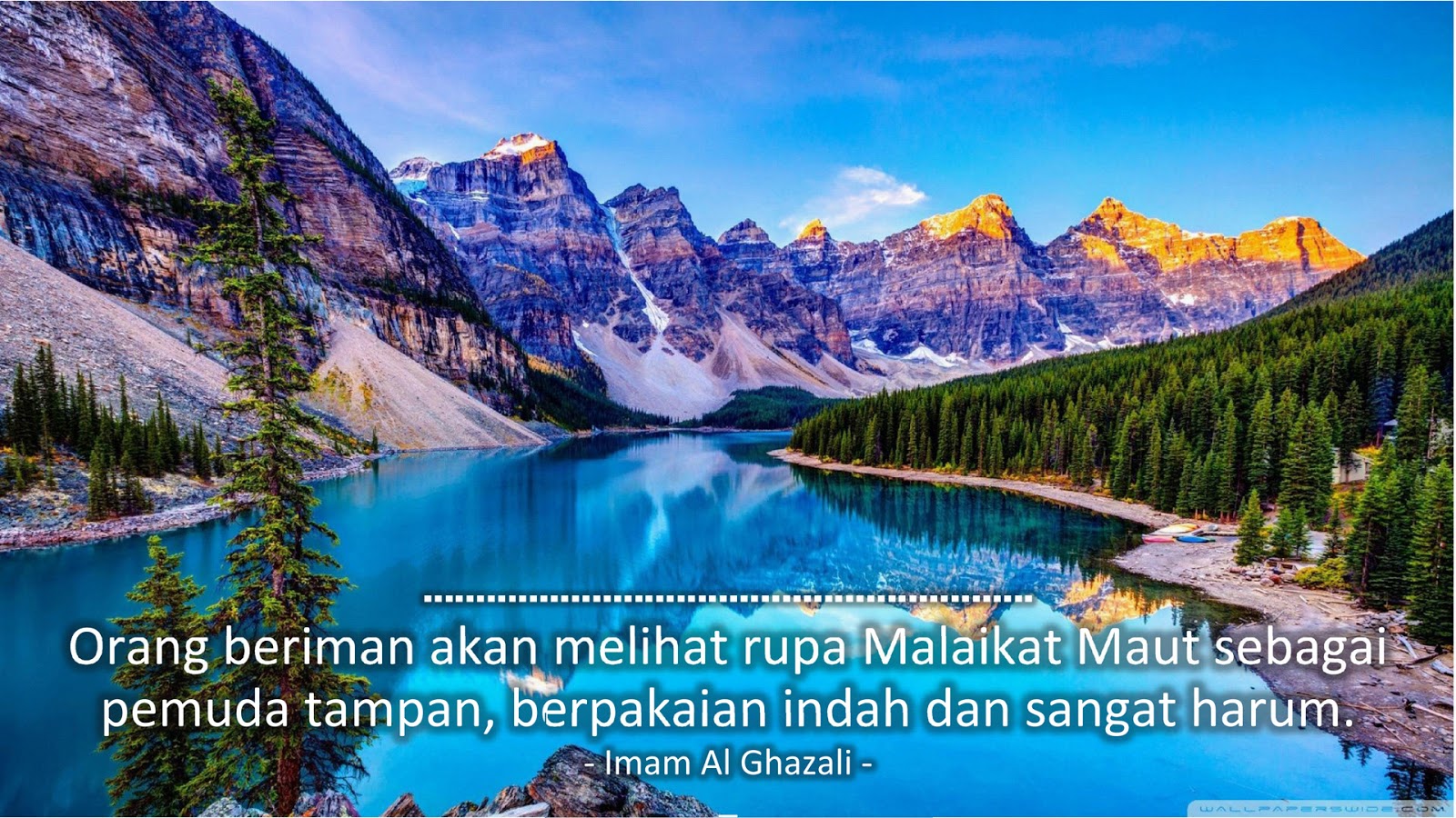 Orang beriman akan melihat rupa Malaikat Maut sebagai pemuda tampan, berpakaian indah dan sangat harum. (Imam Al Ghazali)