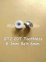 Timing Pulley GT2 Idler 20 No Teeth Bore 3mm 2GT 20T Toothless