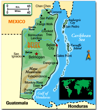Belize  on Belize Map Jpg
