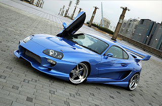 Animated Toyota Supra Wallpaper | Image | Photo | Red | Blue | black