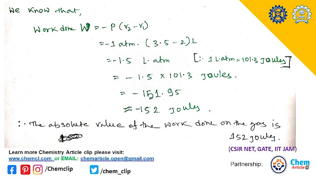 This is the Calculation of Work done Thermodynamics
