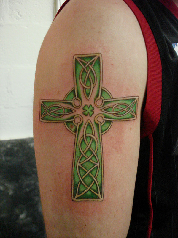 Green cross tattoo ideas on arm for men Green Cross Tattoos Design For Men