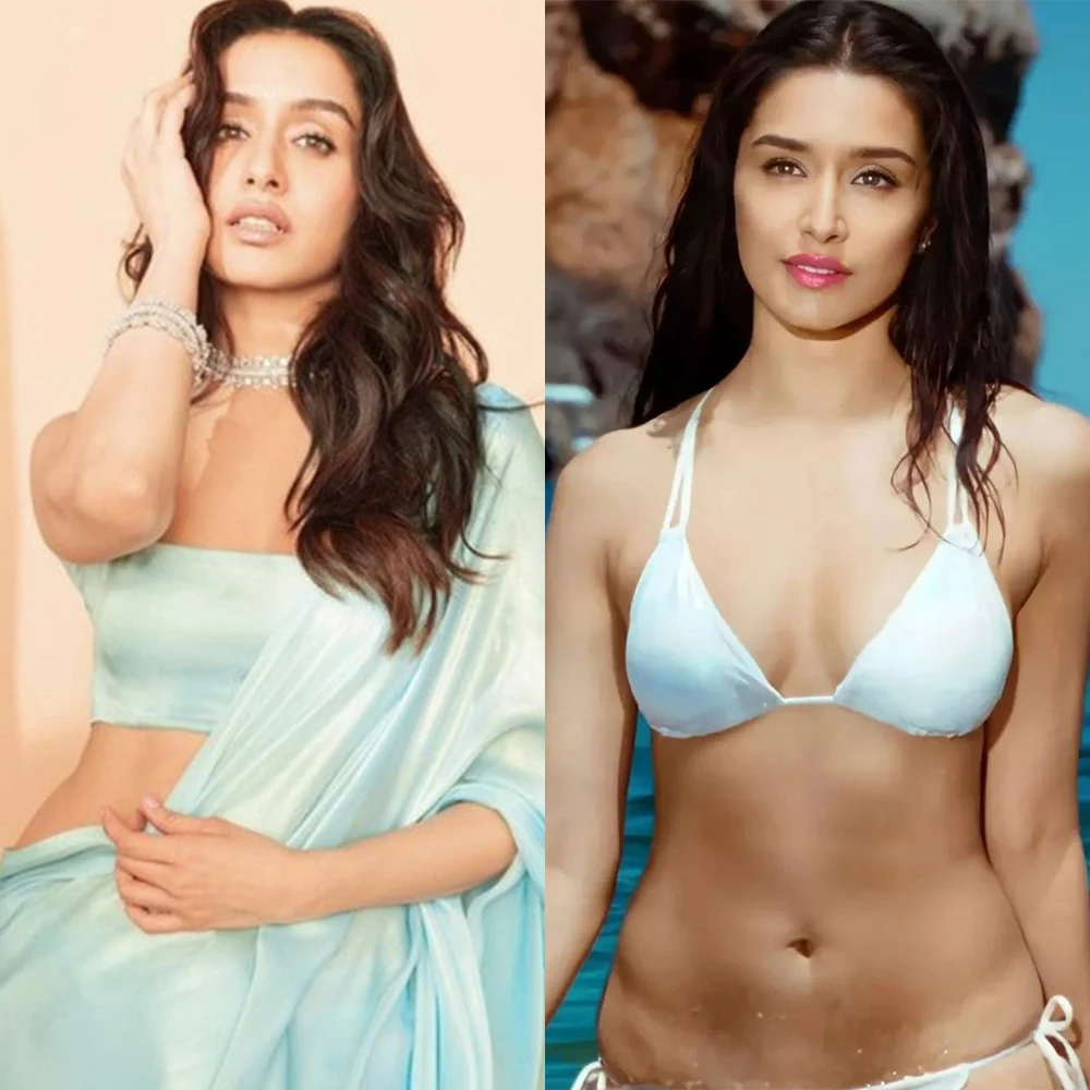 Shraddha Kapoor saree vs bikini hot indian actress