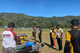 Personel Polres Tolikara Laksanakan Uji Kesamaptaan Jasmani Gelombang II