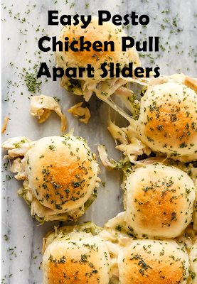 Easy Pesto Chicken Pull Apart Sliders