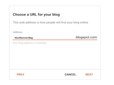 Choose a blog name