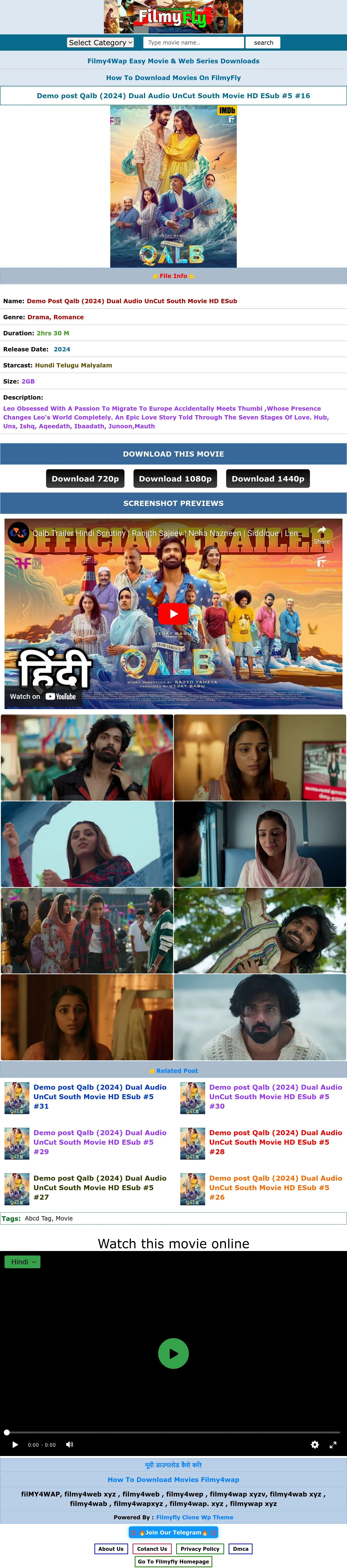 FilmyFly Clone WP Theme