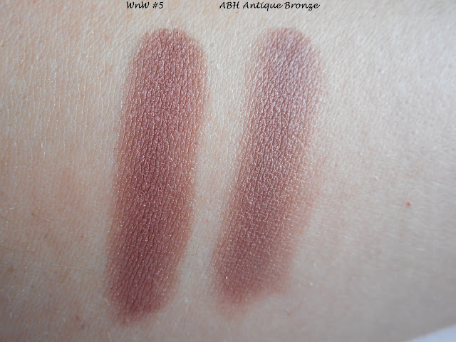 Wet n Wild Color Icon Rose in the Air #5 vs ABH Modern Renaissance Antique Bronze