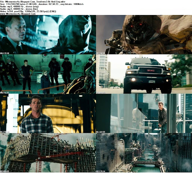 Transformers 3 : Dark of the Moon 2011 Dual Audio Movie Mediafire Free Download ScreenShots 1