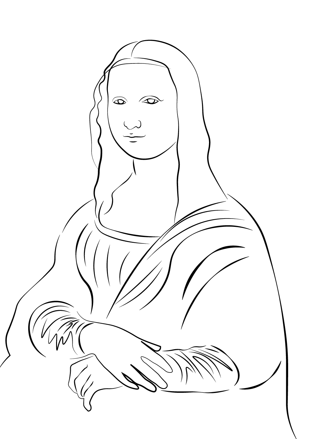 How To Draw Mona Lisa Easily Step By Step